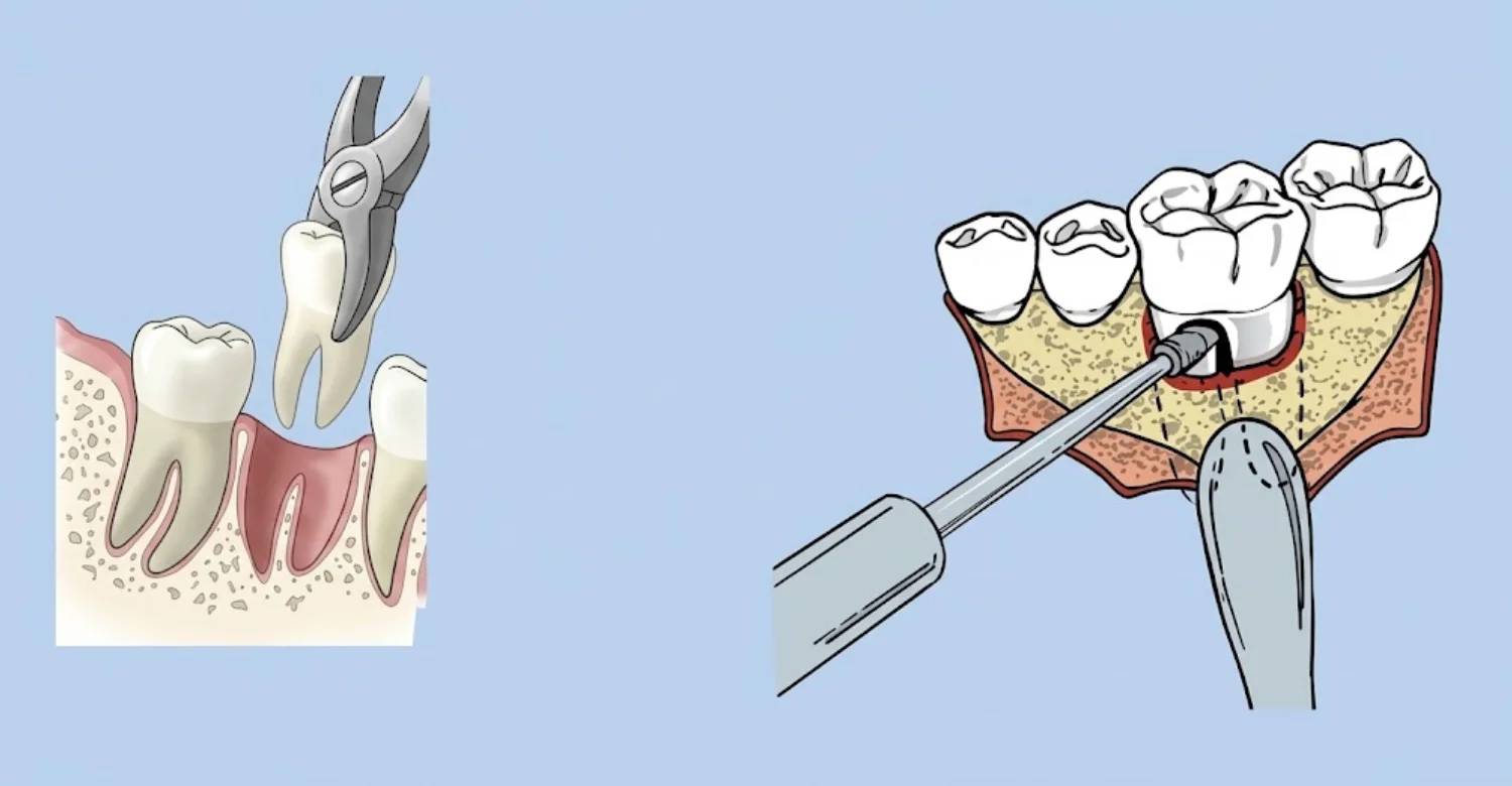 simple vs surgical tooth extraction1